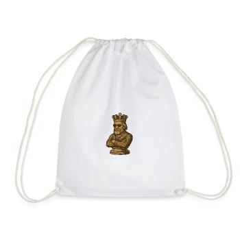Roi cool avec des lunettes de soleil - Sac de sport léger - blanc - Devant