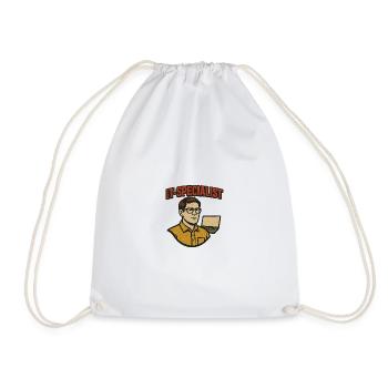 IT Specialist Retro Cartoon - Drawstring Bag - white - Front