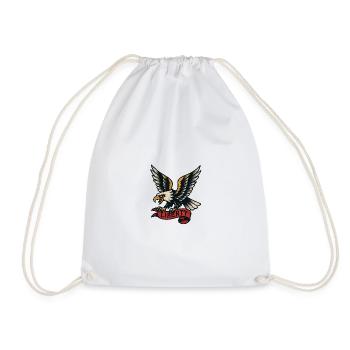 Liberty Eagle in tattoo style - Drawstring Bag - white - Front