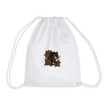 Tiger with roses - Drawstring Bag - white - Front