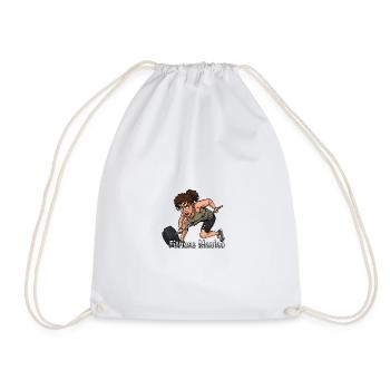 Fitness Maniac Powerlift - Drawstring Bag - white - Front