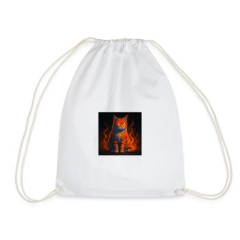 Le regard enflammé du chat de feu - Sac de sport léger - blanc - Devant