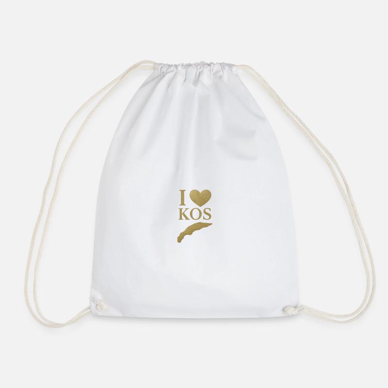 J’adore l’île KOS - Sac de sport léger - blanc