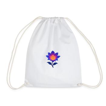 Neon Night Lotus - Drawstring Bag - white - Front