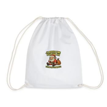 Tired Christmas: Leave Me Alone - Drawstring Bag - white - Front