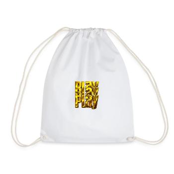 Typographie 3D dorée Blay Play - Sac de sport léger - blanc - Devant