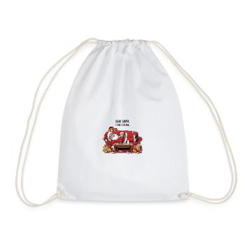 Santa Snooze Snooze sur un canapé douillet - Sac de sport léger - blanc - Devant