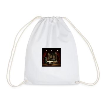 Electric car on the smoke scene - Drawstring Bag - white - Front