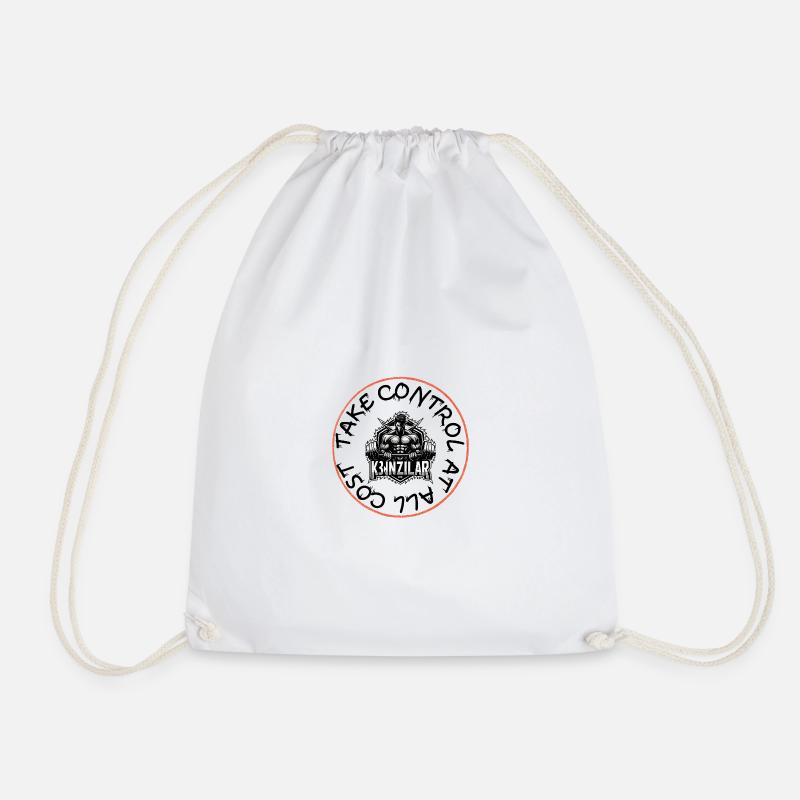 K3NZILAR Powerlift Emblem - Drawstring Bag - white