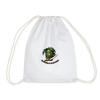 Wassermelonen-Ninja mit Schwert - Turnbeutel - Weiß - Vorne