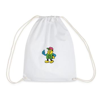 Recycle Hero Maskottchen-Tee - Turnbeutel - Weiß - Vorne