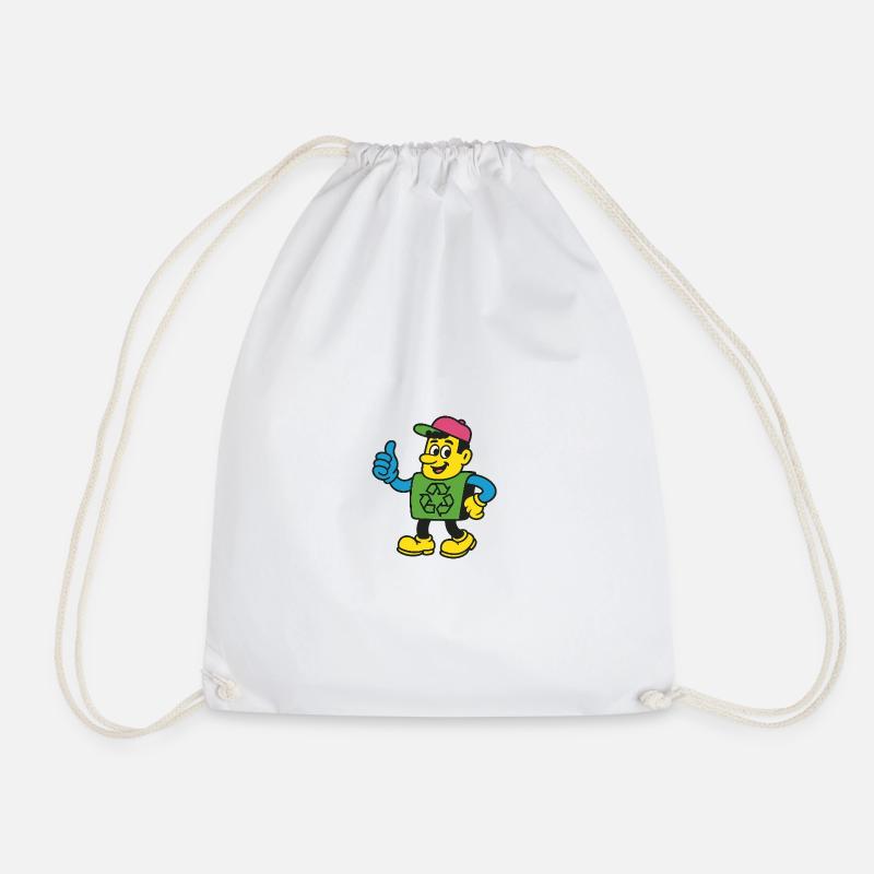 Tee de la mascotte Recycle Hero - Sac de sport léger - blanc