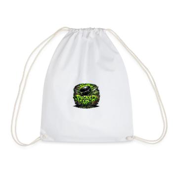Pucked Up Graffiti Neon - Drawstring Bag - white - Front