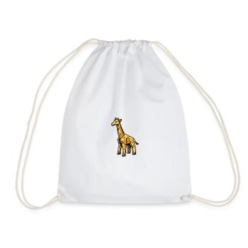 Goldene Geometrie-Giraffe - Turnbeutel - Weiß - Vorne