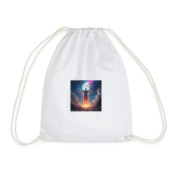 Moonfire Muscle Hero - Drawstring Bag - white - Front