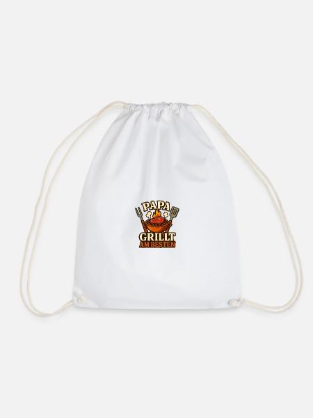 Dad grills best - grill master Held at the grill - Drawstring Bag - white