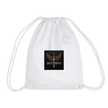 Winged Brotherhood Sword - Drawstring Bag - white - Front
