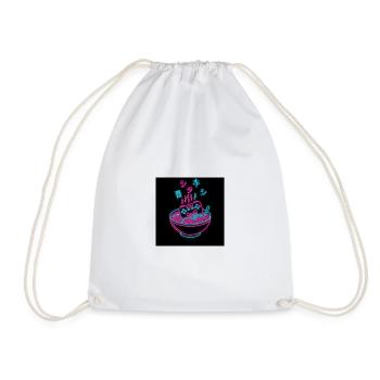 T-shirt Anime Gamer - Propulsé par Ramen & Rage Quits - Sac de sport léger - blanc - Devant