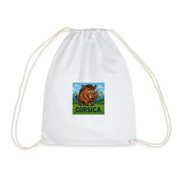 Cignale Corsu - Drawstring Bag - white - Front