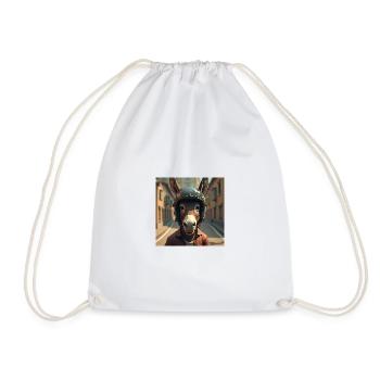 Âne motard - Sac de sport léger - blanc - Devant