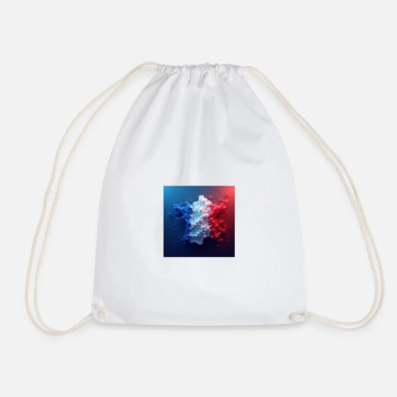 La France - Drawstring Bag - white