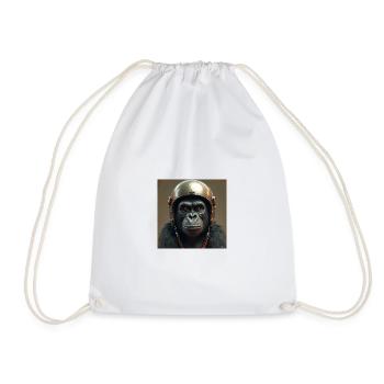 gorille - Sac de sport léger - blanc - Devant