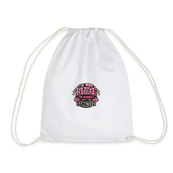 Not rude, honest – sensitive - Drawstring Bag - white - Front