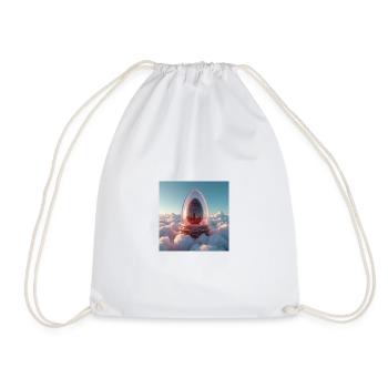 œuf dans les nuages. Nouvelle vie du futur - Sac de sport léger - blanc - Devant