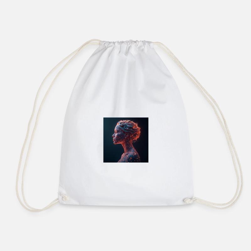 femme_art_fantastique - Drawstring Bag - white
