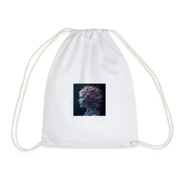 Whimsical feminine art - Drawstring Bag - white - Front