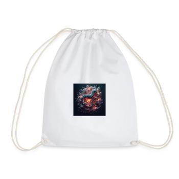 hypocampal - Drawstring Bag - white - Front