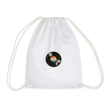 Vinyle rétro - Sac de sport léger - blanc - Devant