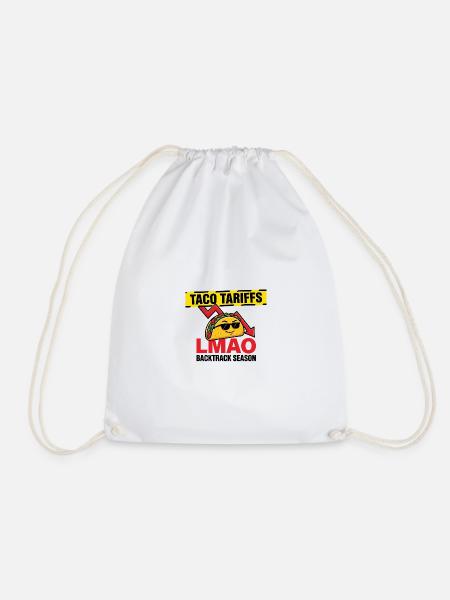 LMAO Taco Sunglasses Motif - Drawstring Bag - white