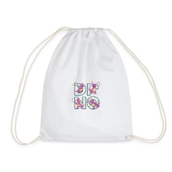 Tennis Dino / Dino Tami Design - Drawstring Bag - white - Front