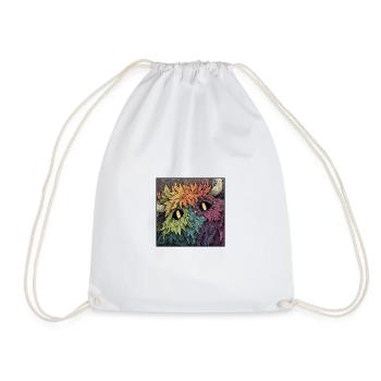 Rainbow Monster Color Game - Drawstring Bag - white - Front