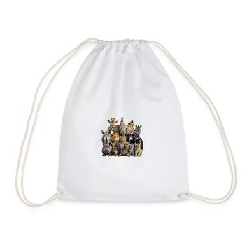 Animal gathering - Drawstring Bag - white - Front