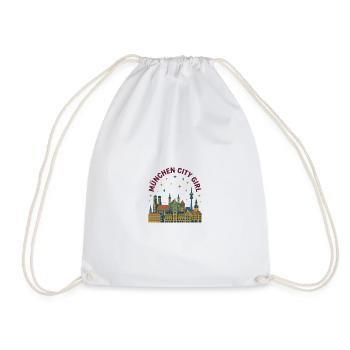 Munich City Girl Skyline - Drawstring Bag - white - Front