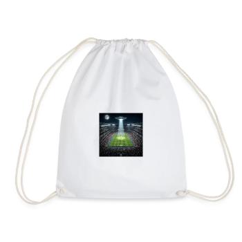 UFO Illuminating Soccer Stadium Night Match - Drawstring Bag - white - Front