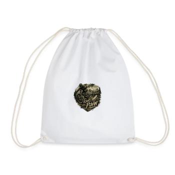 Love the Pain MTB Wilderness - Drawstring Bag - white - Front