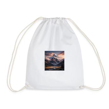 Mountains - Drawstring Bag - white - Front
