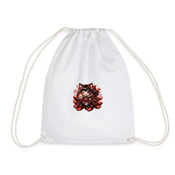 Petite Kyūbi Kawaï – Démon Japonais Girly - Sac de sport léger - blanc - Devant