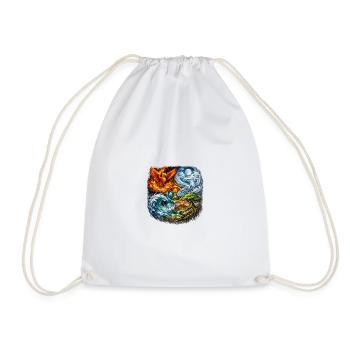 Phénix, Feu, Eau, Terre, Symbolisme - Sac de sport léger - blanc - Devant