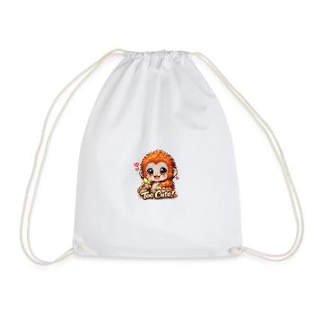 Too Cute – Orang-outan Kawaï à la Banane - Sac de sport léger - blanc - Devant