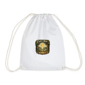 Carpe Diem Hammock Sunset - Drawstring Bag - white - Front