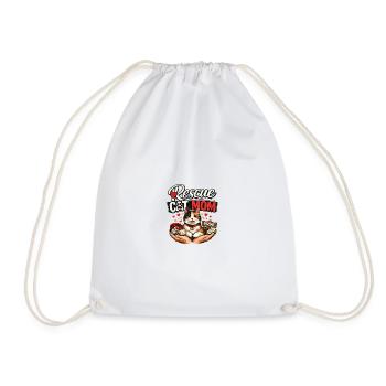 Rescue Cat Mom Design - Drawstring Bag - white - Front
