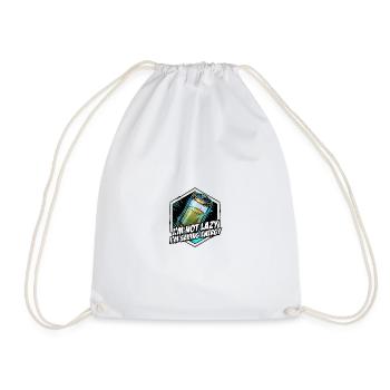 I save energy – motif - Drawstring Bag - white - Front