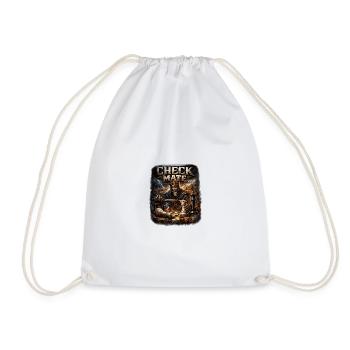 Check Mate Death King on the chessboard - Drawstring Bag - white - Front
