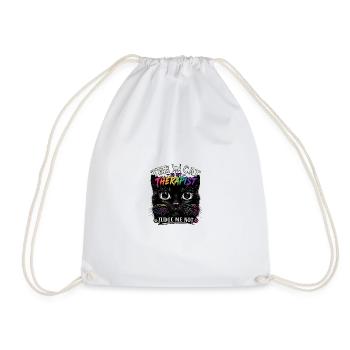 Thérapie par chats : Rêves colorés de pattes - Sac de sport léger - blanc - Devant