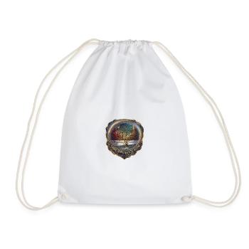 Cosmic Tree and Galactic Visions - Drawstring Bag - white - Front