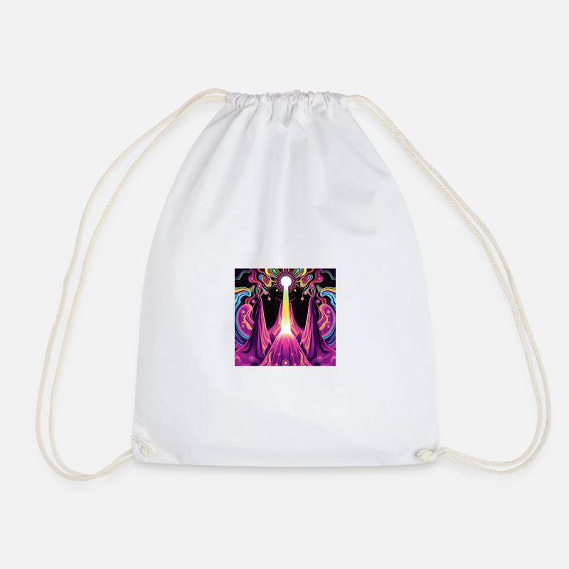 Psychedelic - Drawstring Bag - white